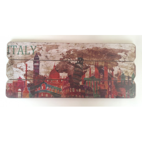 Cadre en bois Ville Italy London Paris New York - 34,5 cm