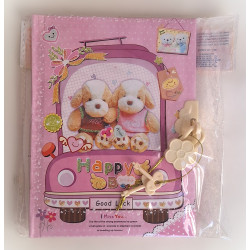 Coffret Journal intime décor Peluche avec cadenas