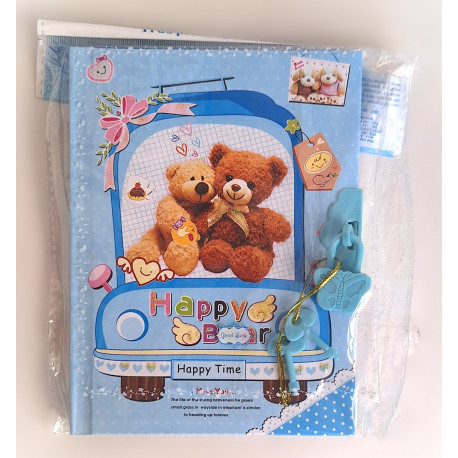 Coffret Journal intime décor Peluche avec cadenas