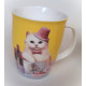 Set de 2 Mugs Chat en porcelaine dans boîte métal