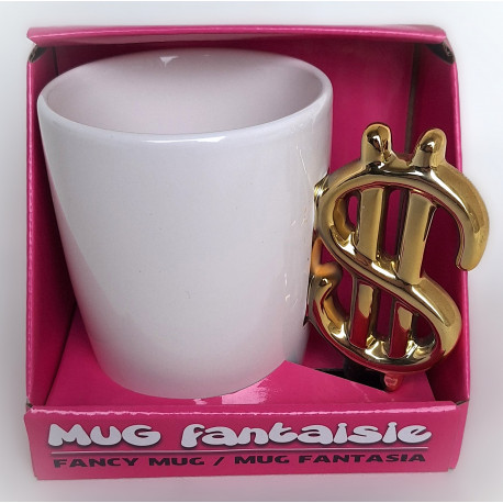 Mug fantaisie - original : Poing américain Dollar Pistolet ou Ailes