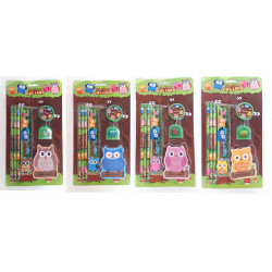 Set papeterie Hibou 8 pièces
