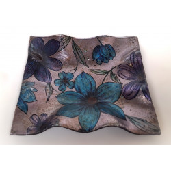 Centre de table décor Fleurs en verre