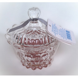 Bougie parfumée dans boîte gravée en verre