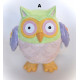 Tirelire figurine Hibou fleur - 15 cm