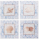 Tableau toile Coquillage - déco bord de mer - 28 x 28 cm