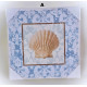 Tableau toile Coquillage - déco bord de mer - 28 x 28 cm