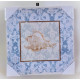Tableau toile Coquillage - déco bord de mer - 28 x 28 cm