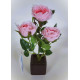 Fleurs artificielles Roses dans pot - 17 cm