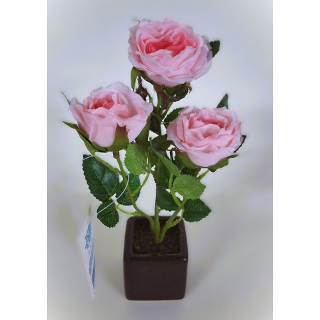 Fleurs artificielles Roses dans pot - 17 cm