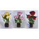 Fleurs artificielles Roses dans pot - 17 cm