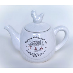 Théière Poule blanche en céramique