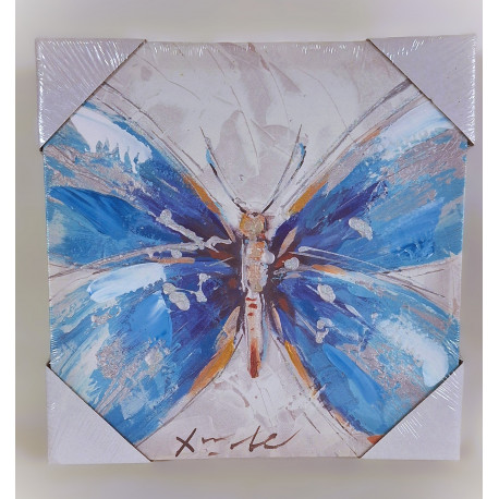 Tableau peinture Papillon - 30 x 30 cm