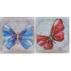 Tableau peinture Papillon - 30 x 30 cm