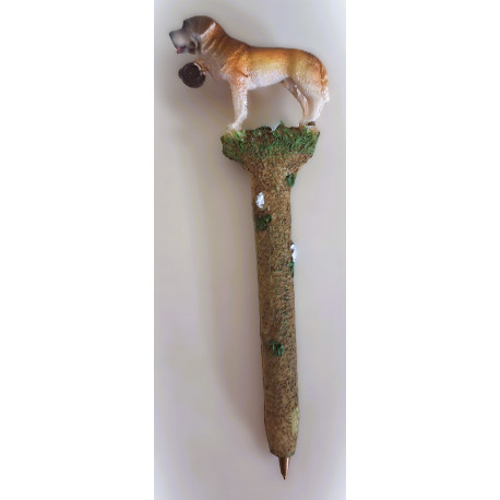 Stylo figurine chien Saint Bernard original