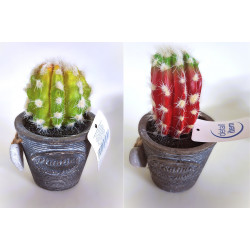 Cactus artificiel dans pot - 14 cm