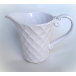 Pot à lait - pichet en céramique blanche 