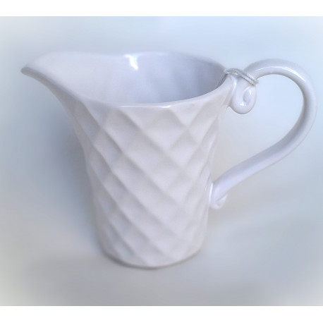 Pot à lait - pichet en céramique blanche 