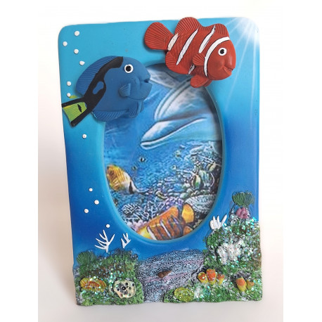 Cadre photo Poisson clown - mer