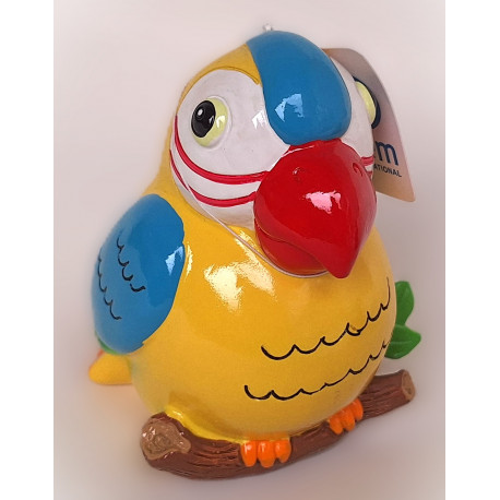 Tirelire figurine Perroquet en céramique