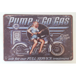 Plaque murale métal Pin up - Moto - vintage
