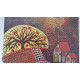 Tableau toile Arbres et Maisons avec strass - 30 x 30 cm