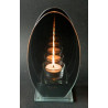 Bougeoir ovale multi reflets effet miroir