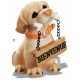 Figurine chien Bienvenue en résine