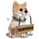 Figurine chien Bienvenue en résine