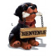 Figurine chien Bienvenue en résine