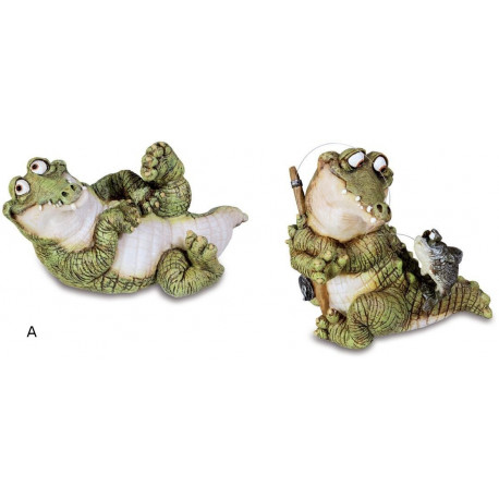 Lot de 2 figurines Crocodile rigolo