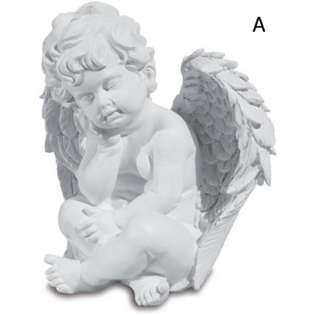 Figurine statuette Ange endormi assis - 12 cm