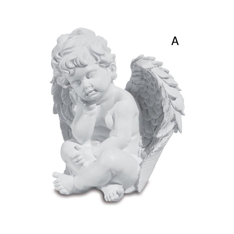 10 cm ange Dekofigur Ange personnage paillettes plumes DECO assis se situent personnage 