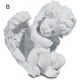 Figurine statuette Ange endormi assis - 12 cm