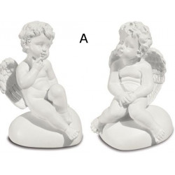 Lot de 2 figurines Ange sur coeur