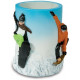 Pot à crayon Snowboarder - Skieur montagnes 
