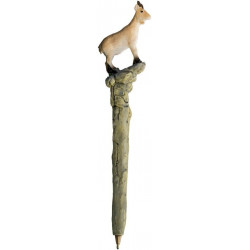 Stylo figurine animal Chamois en résine