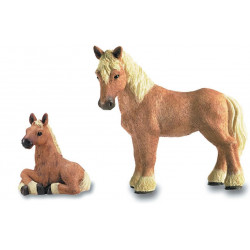 Ensemble de 2 figurines Cheval avec poulain