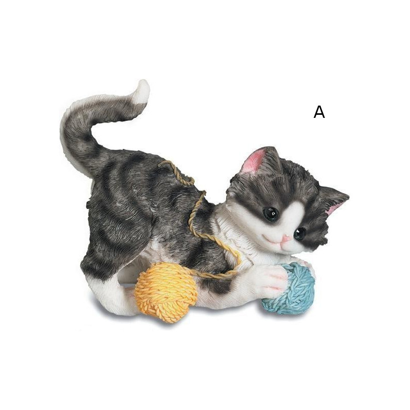 Figurine chat Chaton en résine - 12 cm