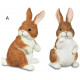 Lot de 2 figurines Lapin en résine