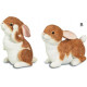 Lot de 2 figurines Lapin en résine