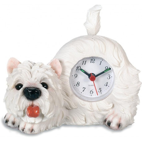 Horloge figurine chien Yorkshire