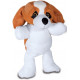 Peluche marionnette chien Saint Bernard - 33 cm