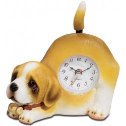 Horloge figurine chien Saint Bernard