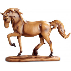 Statuette cheval style bois