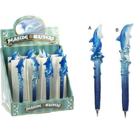 Stylo figurine Dauphin bleu