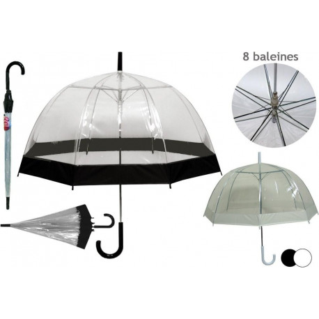 Parapluie cloche transparent pour femme