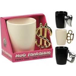 Mug fantaisie - original : Poing américain Dollar Pistolet ou Ailes