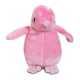 Peluche Pingouin rose - 21 cm