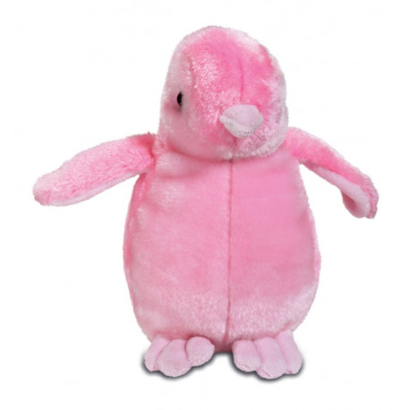 Peluche Pingouin rose - 21 cm